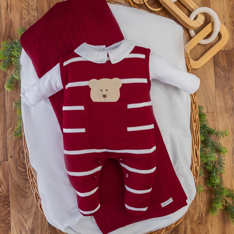  Saída de Maternidade Theodoro - Vermelho Manta Luxo